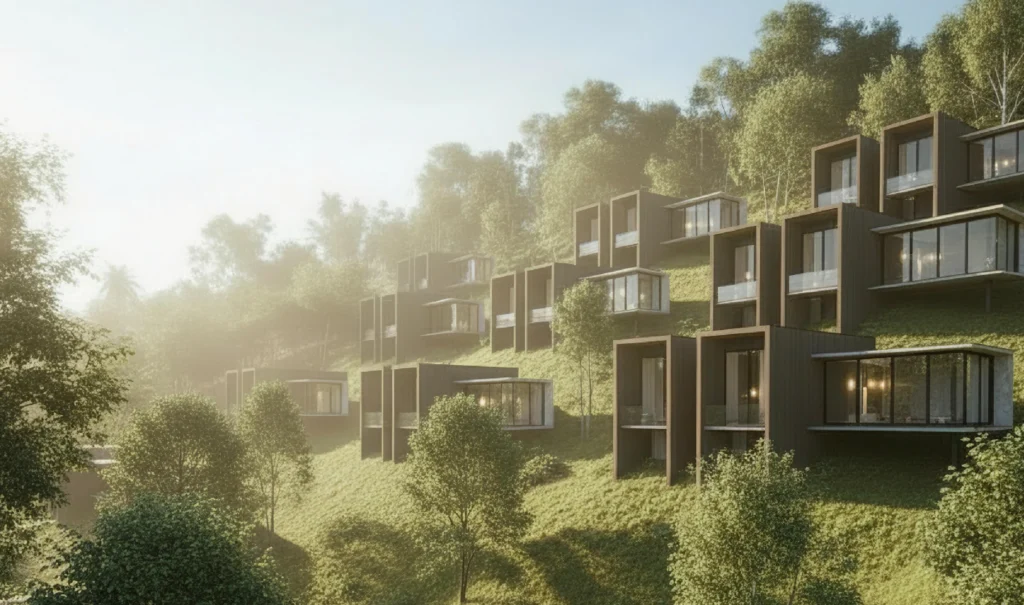Contemporary hillside homes in Ella